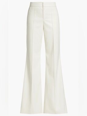 Alice + Olivia Dylan Faux Leather Flare Trousers